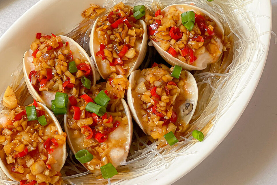 Shrimp Slide Stuffed Clams